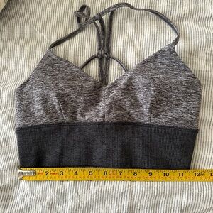 Alo Soft Lush Bra in Dark Heather and Dove Gray